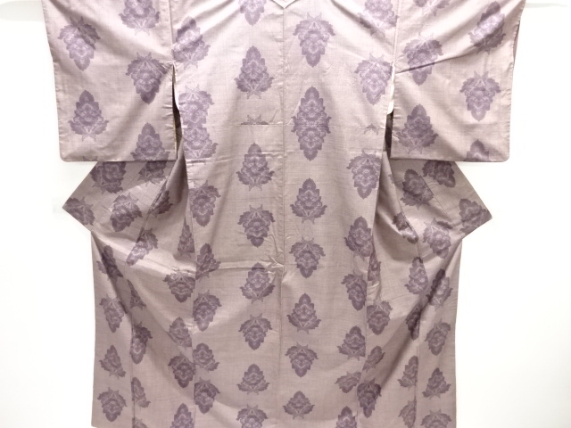 抽象花模様織出し本場大島紬（5マルキ）